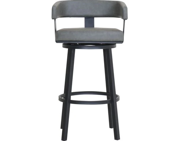 Armen Living Lorin Gray Swivel Barstool 1 Armen Living Lorin Gray Swivel Barstool