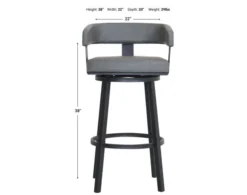 Armen Living Lorin Gray Swivel Barstool 5 Armen Living Lorin Gray Swivel Barstool -Ashley ARLI639252 X
