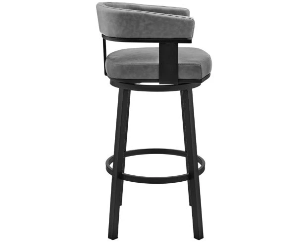 Armen Living Lorin Gray Swivel Counter Stool 3 Armen Living Lorin Gray Swivel Counter Stool - Image 3
