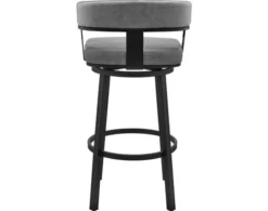 Armen Living Lorin Gray Swivel Counter Stool 10 Armen Living Lorin Gray Swivel Counter Stool -Ashley ARLI639253 D
