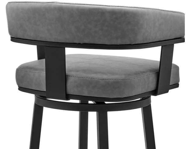 Armen Living Lorin Gray Swivel Counter Stool 6 Armen Living Lorin Gray Swivel Counter Stool - Image 6