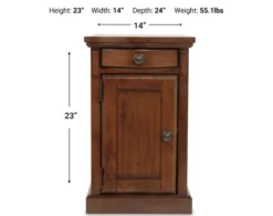 Ashley Laflorn Chairside Table W/ Power Port 25 Ashley Laflorn Chairside Table W/ Power Port -Ashley ASHY32123 X