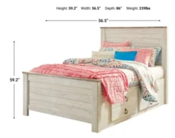 Ashley Willowton Full Storage Bed -Ashley ASHY342779 X