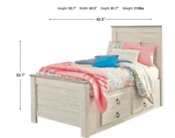 Ashley Willowton Twin Storage Bed -Ashley ASHY342785 X