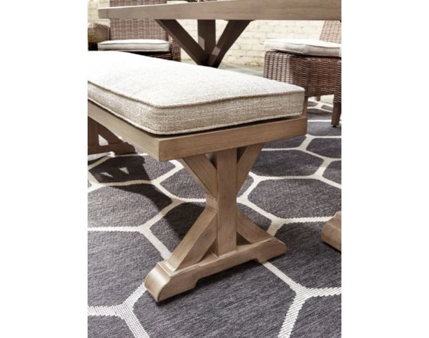 Ashley Beachcroft Outdoor Bench With Cushion 7 Ashley Beachcroft Outdoor Bench With Cushion - Image 7