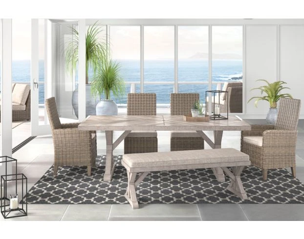 Ashley Beachcroft Outdoor Bench With Cushion 9 Ashley Beachcroft Outdoor Bench With Cushion - Image 9