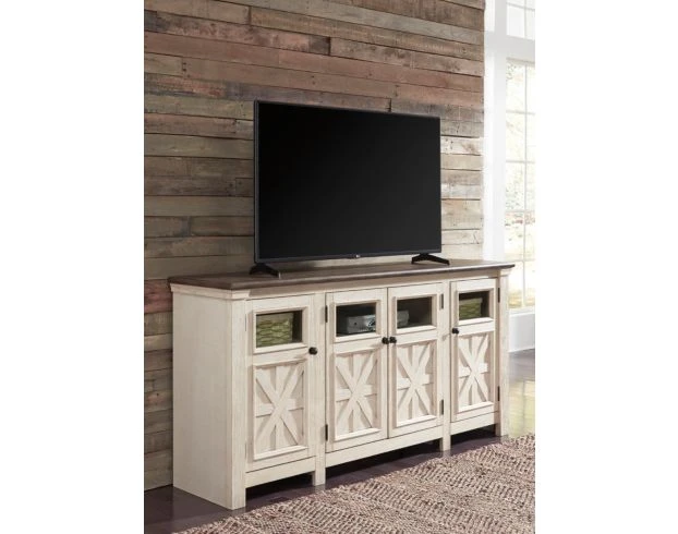 Ashley Bolanburg White TV Stand 2 Ashley Bolanburg White TV Stand - Image 2