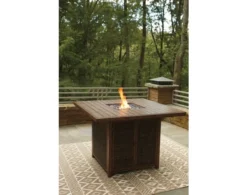 Ashley Paradise Trail Fire Pit Bar Table And 4 Stools -Ashley ASHY467390 C