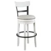 Ashley Valebeck White Swivel Barstool