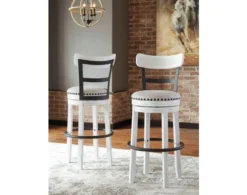 Ashley Valebeck White Swivel Barstool -Ashley ASHY502212 B