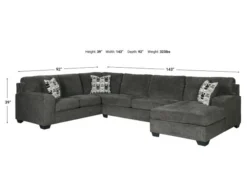Ashley Ballinasloe Smoke 3-Piece Sectional -Ashley ASHY503586 X