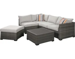 Ashley Cherry Point Sectional With Ottoman And Table