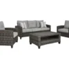Ashley Clover Brooke 4-Piece Patio Set