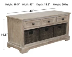 Ashley Oslember Storage Bench -Ashley ASHY538611 x
