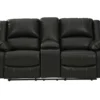 Ashley Calderwell Black Reclining Loveseat With Console