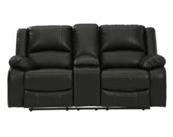 Ashley Calderwell Black Reclining Loveseat With Console