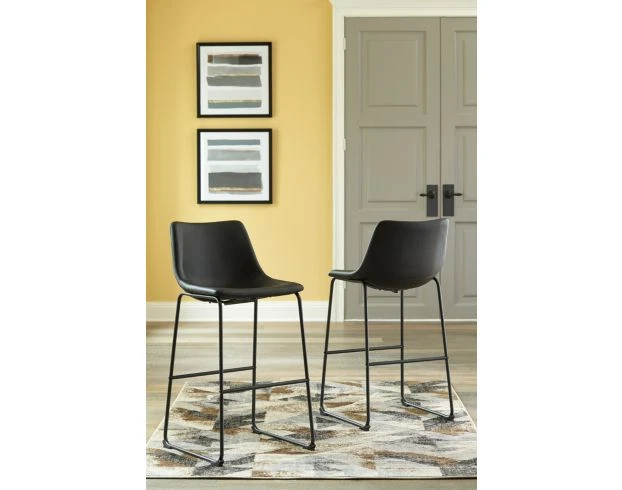 Ashley Centiar Black Barstool 2 Ashley Centiar Black Barstool - Image 2
