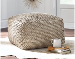 Ashley Hedy Natural Pouf -Ashley ASHY572919 D