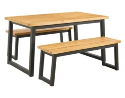 Ashley Town Wood 3-Piece Outdoor Dining Set