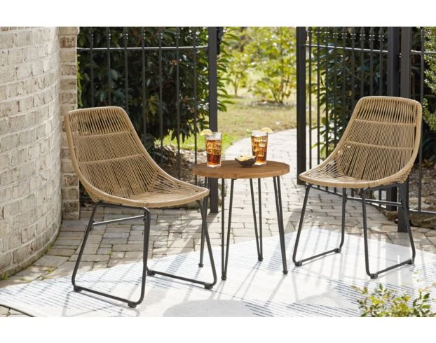 Ashley Coral Sand 3-Piece Outdoor Bistro Set 2 Ashley Coral Sand 3-Piece Outdoor Bistro Set - Image 2