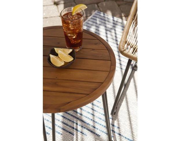 Ashley Coral Sand 3-Piece Outdoor Bistro Set 3 Ashley Coral Sand 3-Piece Outdoor Bistro Set - Image 3