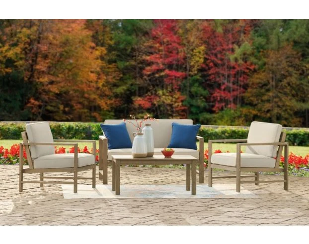 Ashley Fynnegan 4-Piece Outdoor Patio Set 2 Ashley Fynnegan 4-Piece Outdoor Patio Set - Image 2