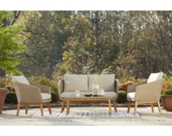 Ashley Crystal Cave 4-Piece Outdoor Patio Set -Ashley ASHY596929 D