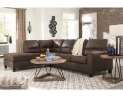Ashley Navi Chestnut 2-Piece Sectional With Left Chaise -Ashley ASHY606249 B