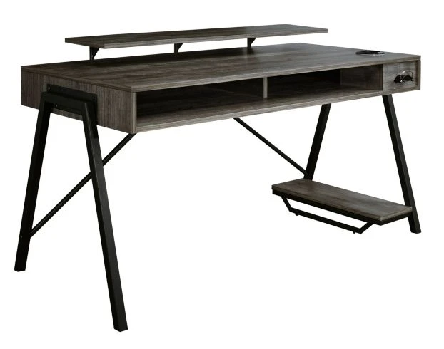 Ashley Barolli Gray Gaming Desk 1 Ashley Barolli Gray Gaming Desk