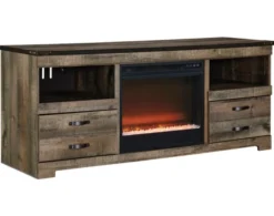 Ashley Trinell TV Stand With Fireplace