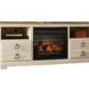 Ashley Willowton TV Stand With Log Fireplace