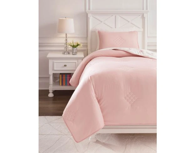 Ashley Lexann Pink 2-Piece Twin Comforter Set 1 Ashley Lexann Pink 2-Piece Twin Comforter Set