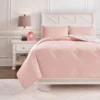 Ashley Lexann Pink 3-Piece Full Comforter Set