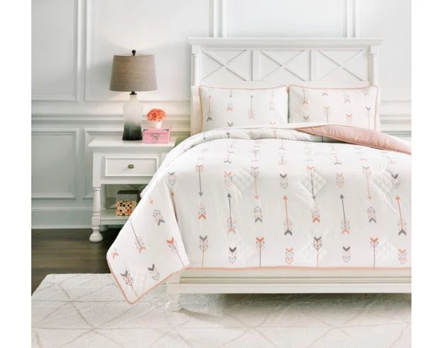 Ashley Lexann Pink 3-Piece Full Comforter Set 2 Ashley Lexann Pink 3-Piece Full Comforter Set - Image 2
