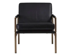 Ashley Puckman Black Leather Chair