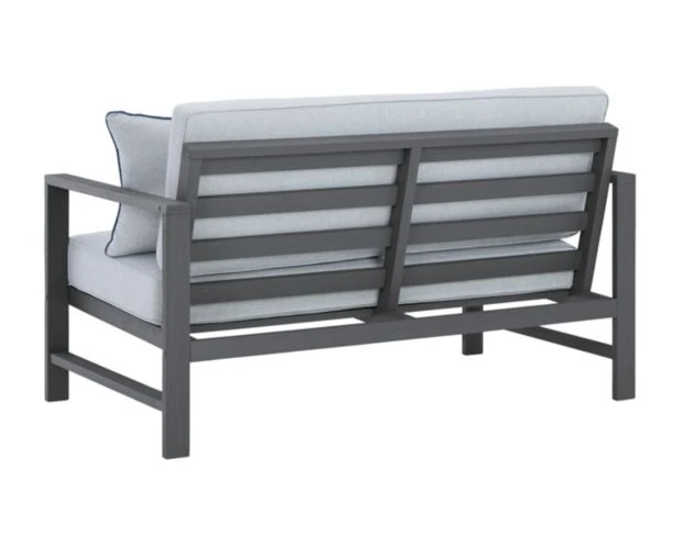 Ashley Fynnegan Gray Loveseat With Table 3 Ashley Fynnegan Gray Loveseat With Table - Image 3