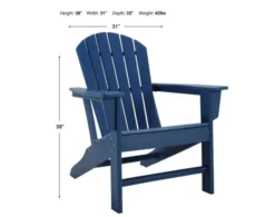 Ashley Sundown Treasure Blue Adirondack Chair 9 Ashley Sundown Treasure Blue Adirondack Chair -Ashley ASHY643487 X