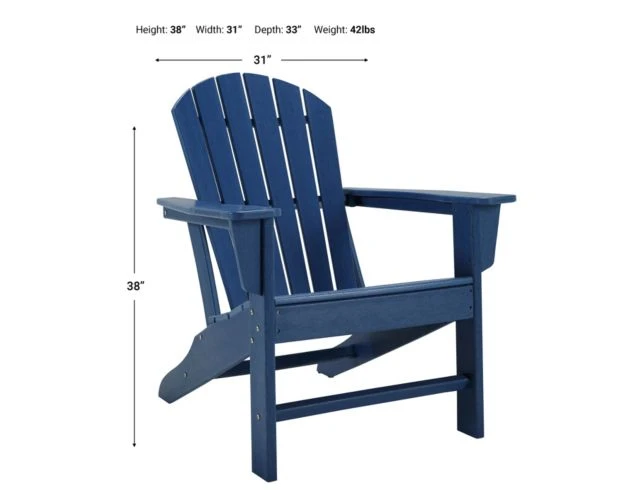 Ashley Sundown Treasure Blue Adirondack Chair 5 Ashley Sundown Treasure Blue Adirondack Chair - Image 5