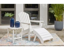 Ashley Sundown Treasure White Foot Stool 9 Ashley Sundown Treasure White Foot Stool -Ashley ASHY643501 E