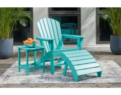 Ashley Sundown Treasure Torquise Foot Stool -Ashley ASHY643502 E