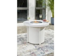 Ashley Sundown Treasure Round White Fire Pit -Ashley ASHY643520 E