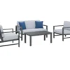 Ashley Fynnegan 4-Piece Gray Patio Set