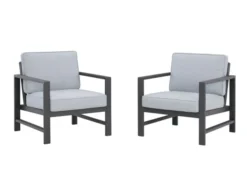 Ashley Fynnegan 4-Piece Gray Patio Set -Ashley ASHY643537 E