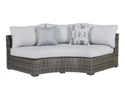 Ashley Harbor Court Curved Loveseat