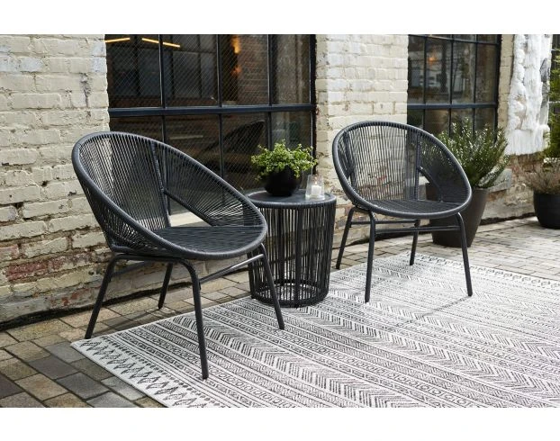 Ashley Mandarin Cape Gray Table And Chairs (Set Of 3) 2 Ashley Mandarin Cape Gray Table And Chairs (Set Of 3) - Image 2