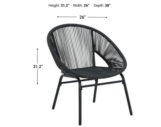 Ashley Mandarin Cape Gray Table And Chairs (Set Of 3) 3 Ashley Mandarin Cape Gray Table And Chairs (Set Of 3) - Image 3