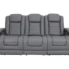 Ashley Backtrack Gray Leather Power Reclining Sofa