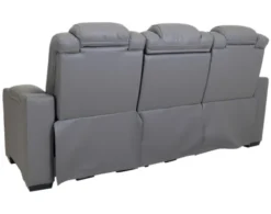 Ashley Backtrack Gray Leather Power Reclining Sofa -Ashley ASHY663388 E
