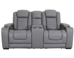 Ashley Backtrack Leather Power Reclining Console Loveseat