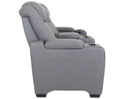 Ashley Backtrack Leather Power Reclining Console Loveseat -Ashley ASHY663393 D